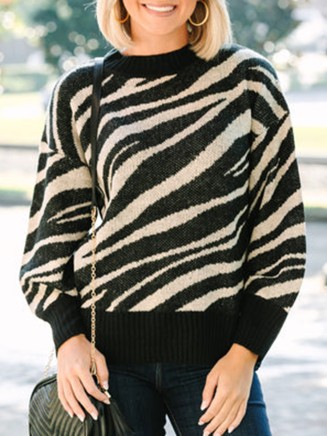 Brown Zebra Sweater